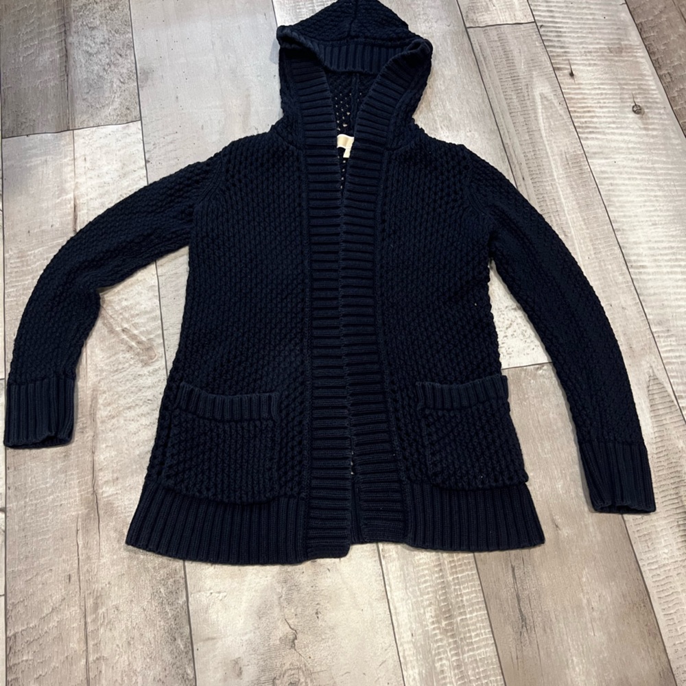 Michael Kors navy knit open front cardigan